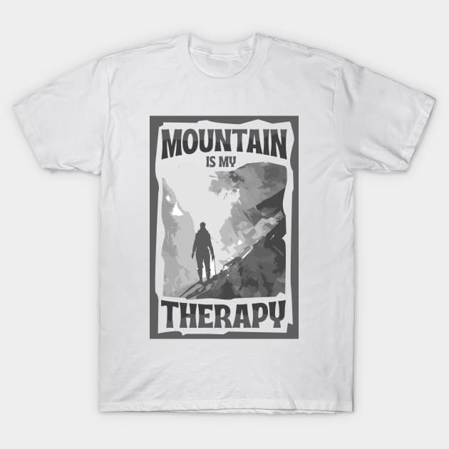 Mountain is my therapy T-Shirt by ICONZ80